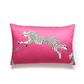 Scalamandre Leaping Cheetah Bubblegum Lumbar Pillow