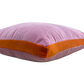 Rose Pink and Orange Velvet Box Pillow