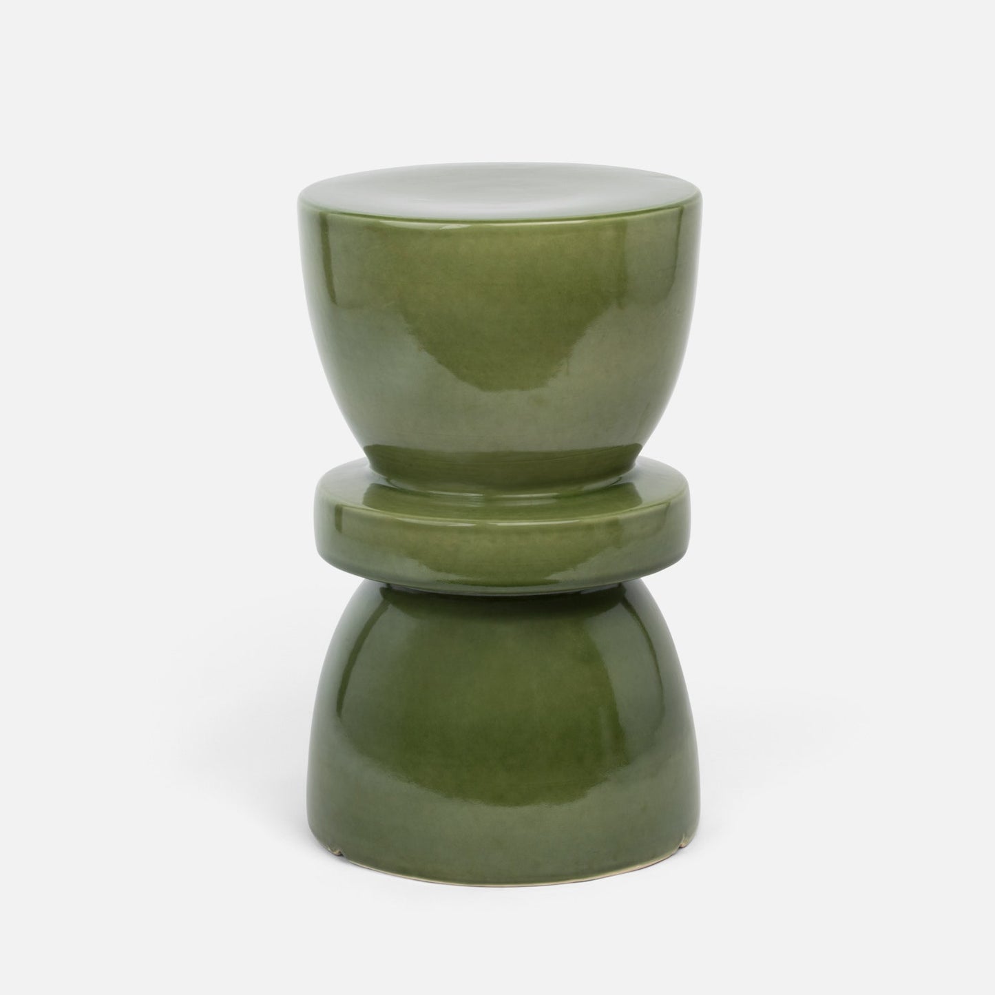 Made Goods Binx Green Gloss Ceramic Stool