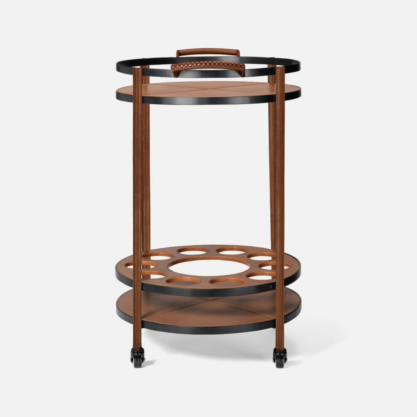 Made Goods Leather Bar Cart