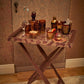 Set of 4 Amber Prism Double Old Fashioned Glasses