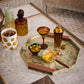 Set of 4 Amber Prism Martini Glasses