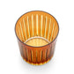 Set of 4 Amber Prism Double Old Fashioned Glasses