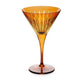 Set of 4 Amber Prism Martini Glasses