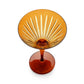 Set of 4 Amber Prism Martini Glasses