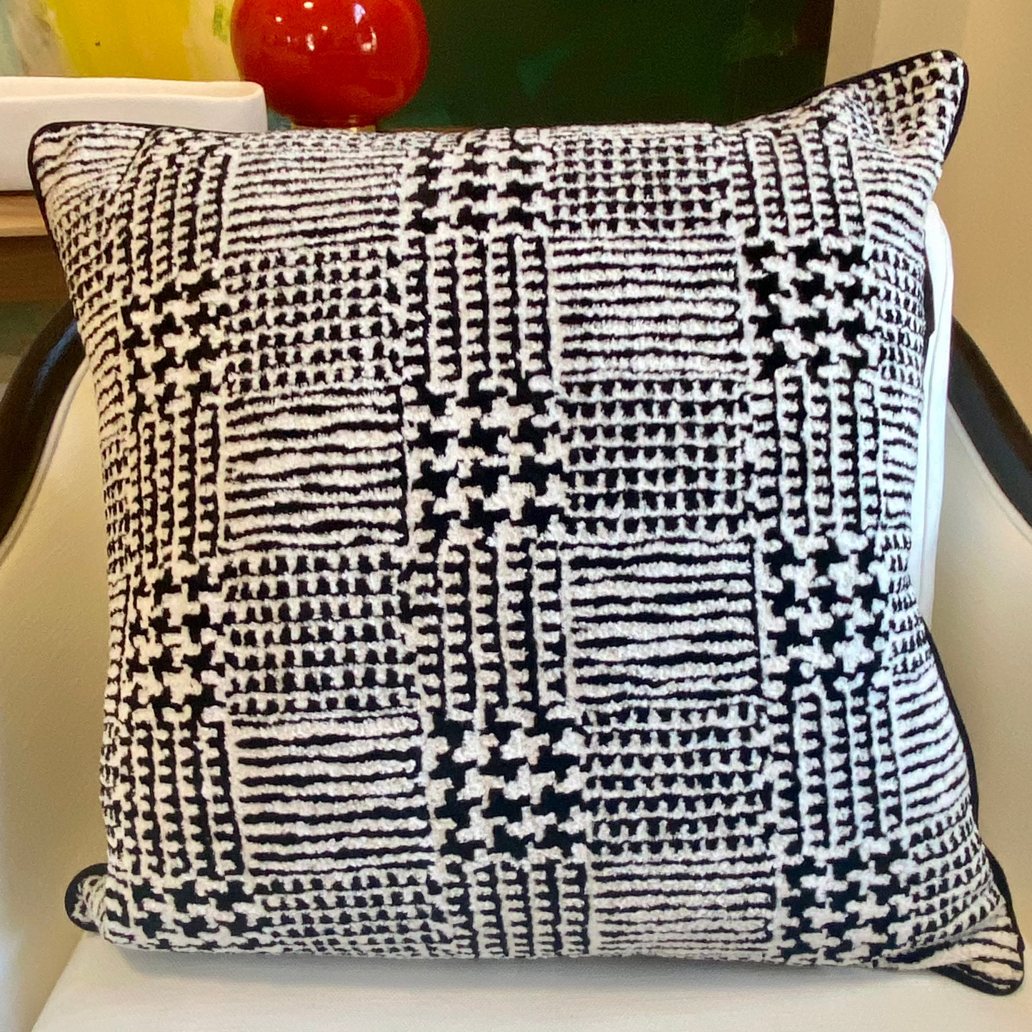 Custom DG Black White Pillow 24" Square