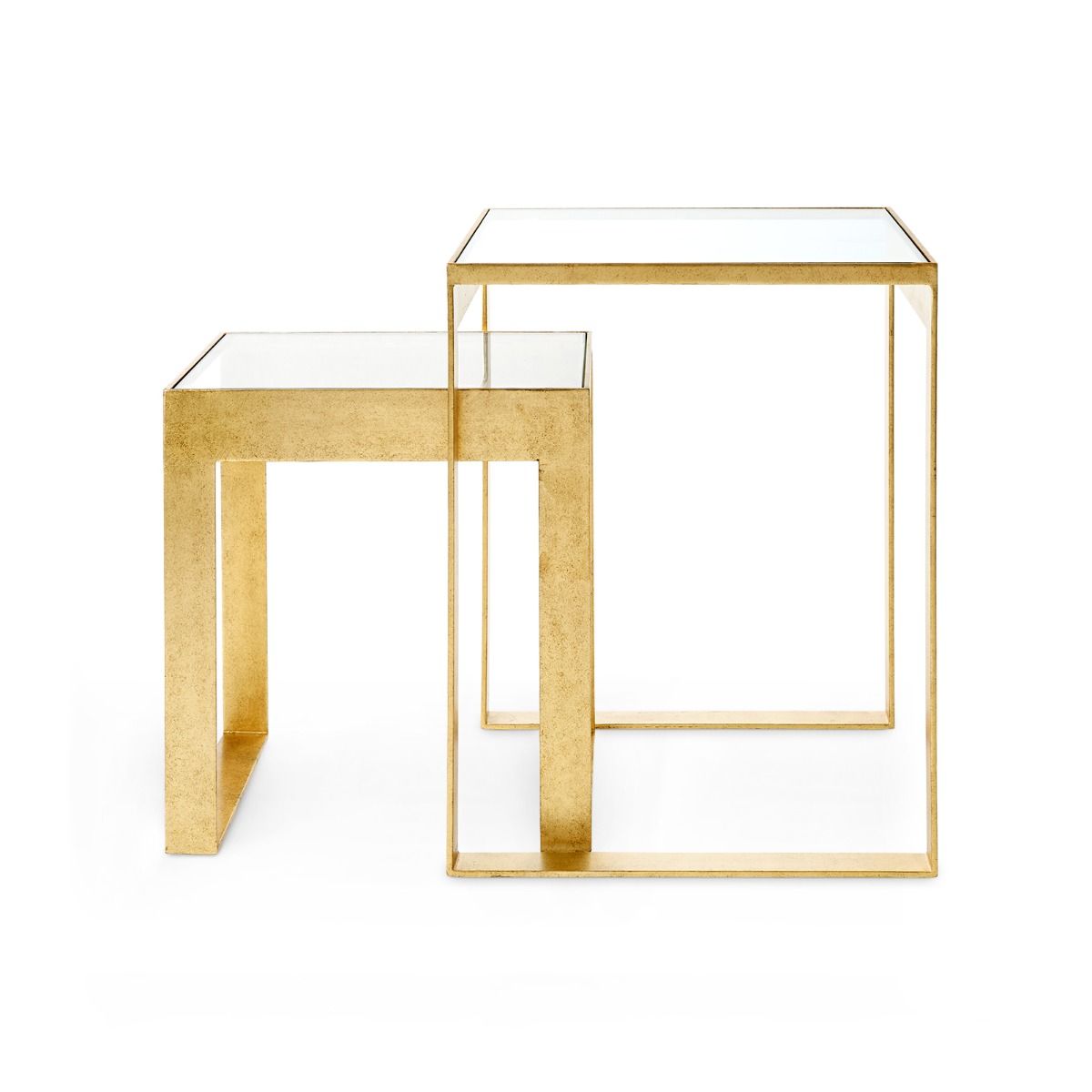 Villa & House Plano Gold Side Table (Set of 2)